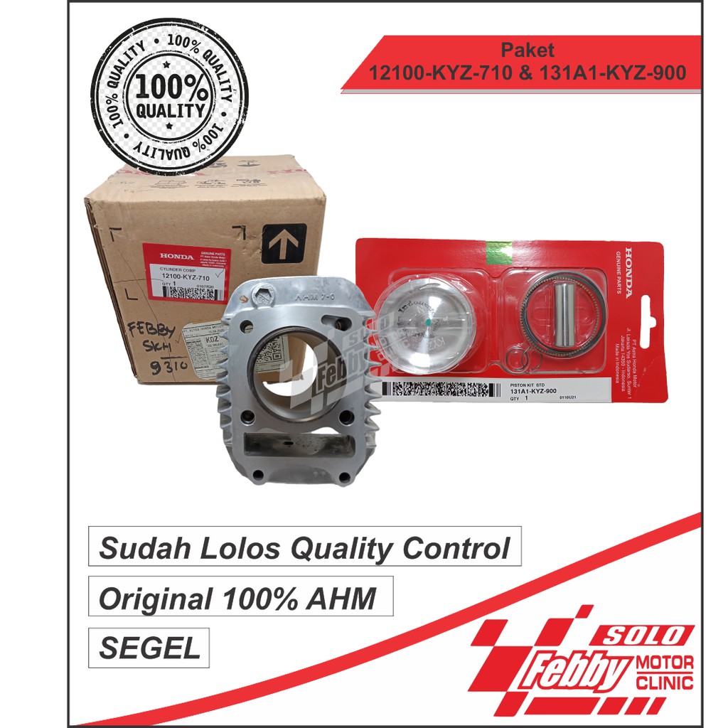 PAKET CYLINDER BLOK-BORING-BURENG-RING PISTON SUPRA X 125 HELM IN AHM 131A1-KYZ-900+12100-KYZ-710