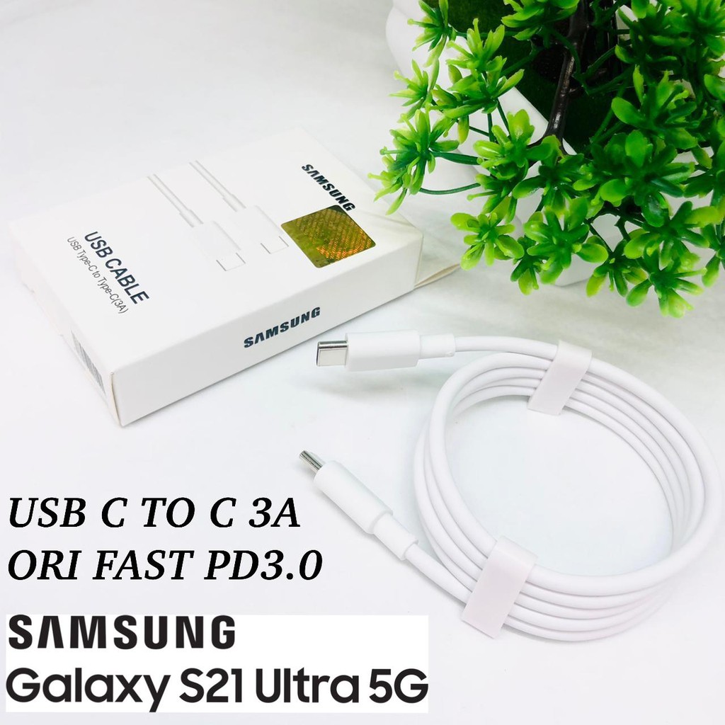 Kabel Data Samsung S20ULTRA/S21ULTRA TYPE-C TO TYPE-C Fast Charging ORI USB-C TO Type-C FAST PD