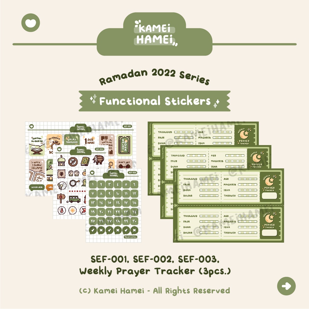 

Ramadan 2022 Series | Kamei Hamei Functional Planner Sticker