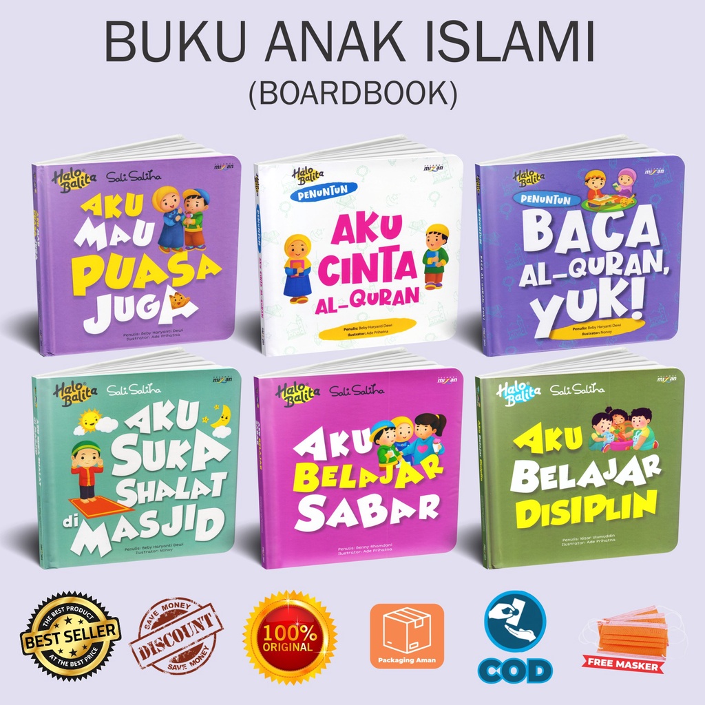 Buku Cerita Anak Bergambar Islami Aku mau Puasa / Aku Cinta Alquran / Baca Alquran Yuk / Aku Suka Sh
