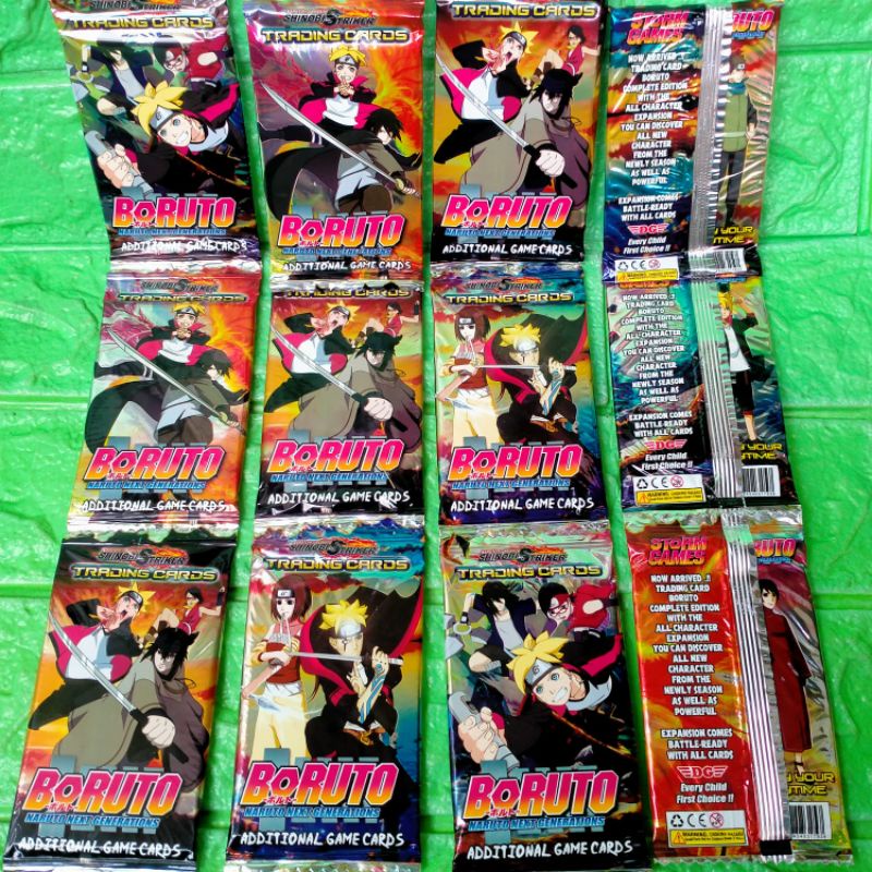 12 Sachet Kartu Boruto Foil Trading Card Games Terbaru