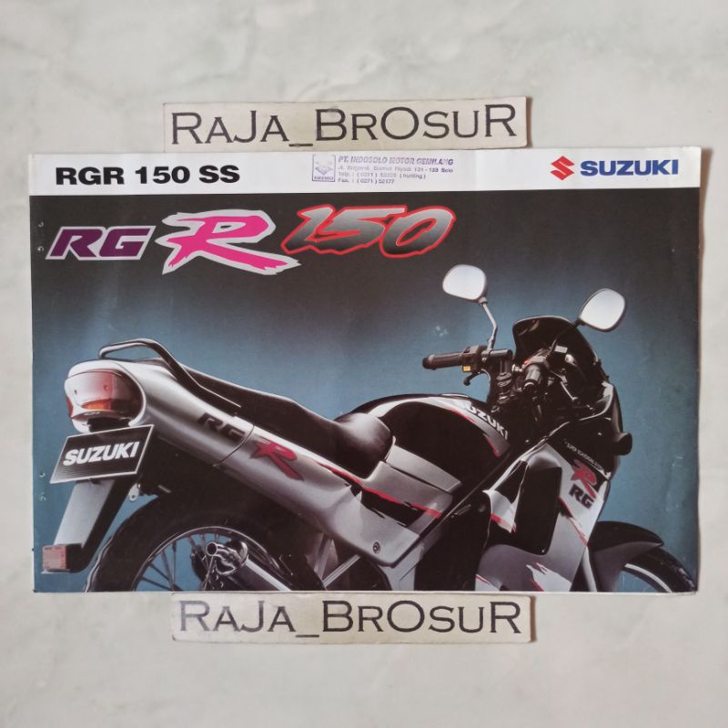Poster brosur katalog leaflet jadul lawas Suzuki RGR150 SS RGR 150 SS RGR Jumbo RGR Tornado 1996-200