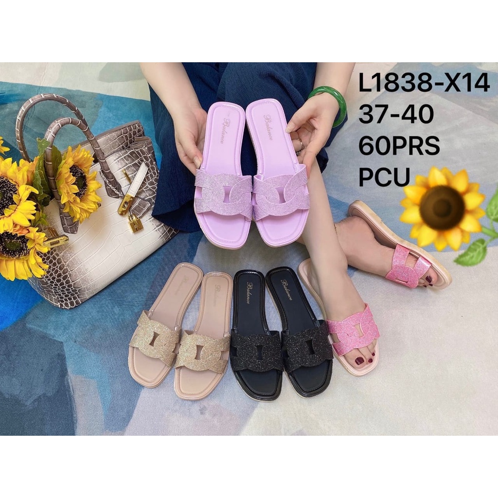 Sandal Karet Jelly Wedges Wanita import Model Terbaru Original Kekinian by AGUNG STYLE Balance L1838-X14