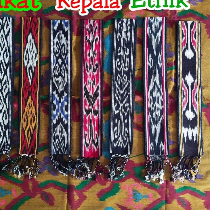Jangan Diklik Ikat kepala Etnik Dayak Kalimantan, Kain Tenun Etnik, Syal Tenun