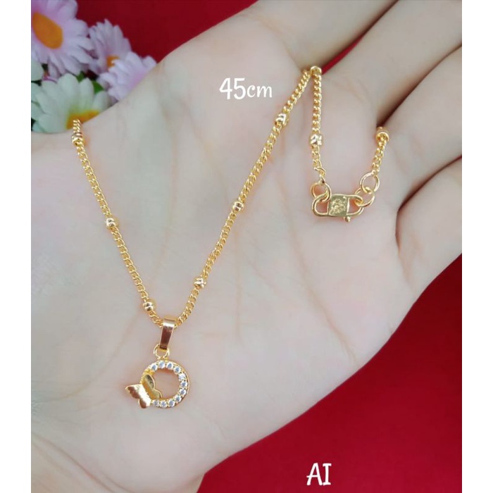 Kalung aksesoris/perhiasan wanita emas muda kadar 35%