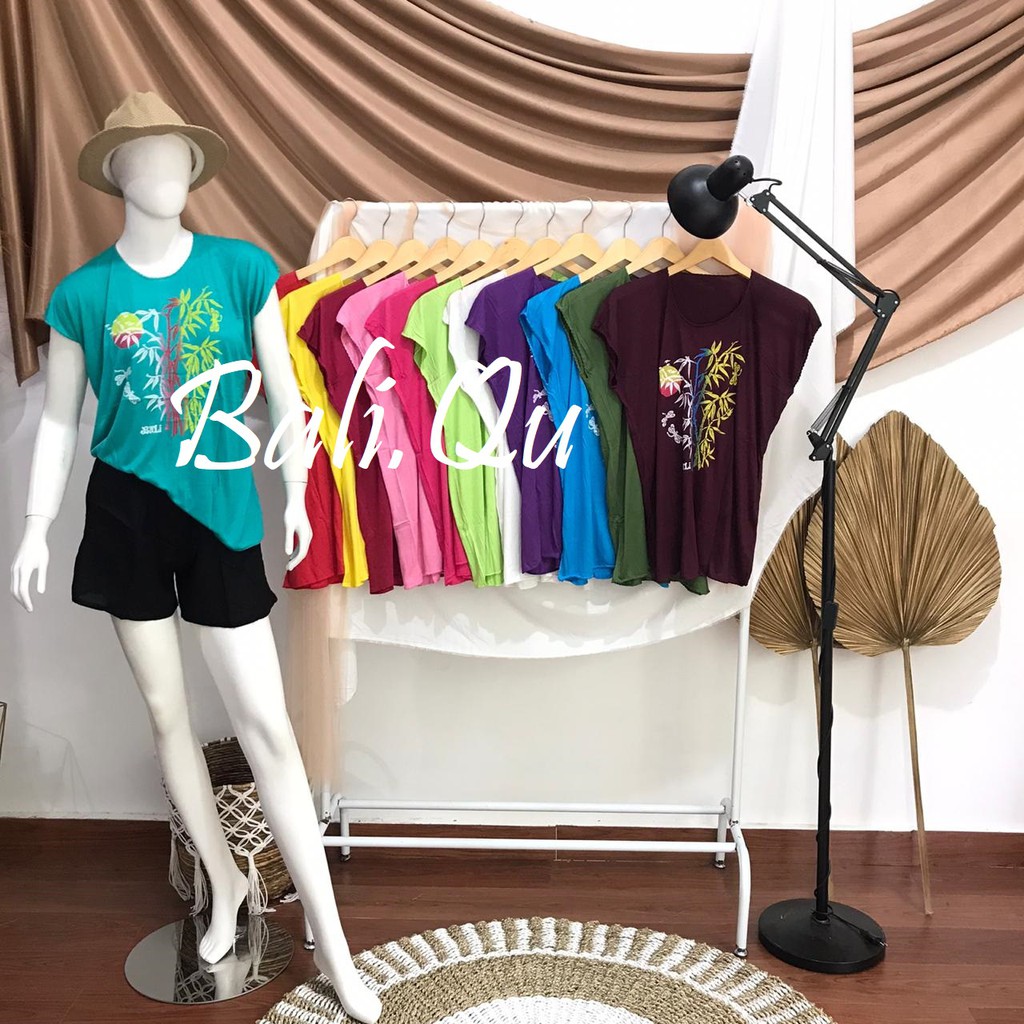Baju Atasan Kaos Bambu Bali XL Kain Halus-1