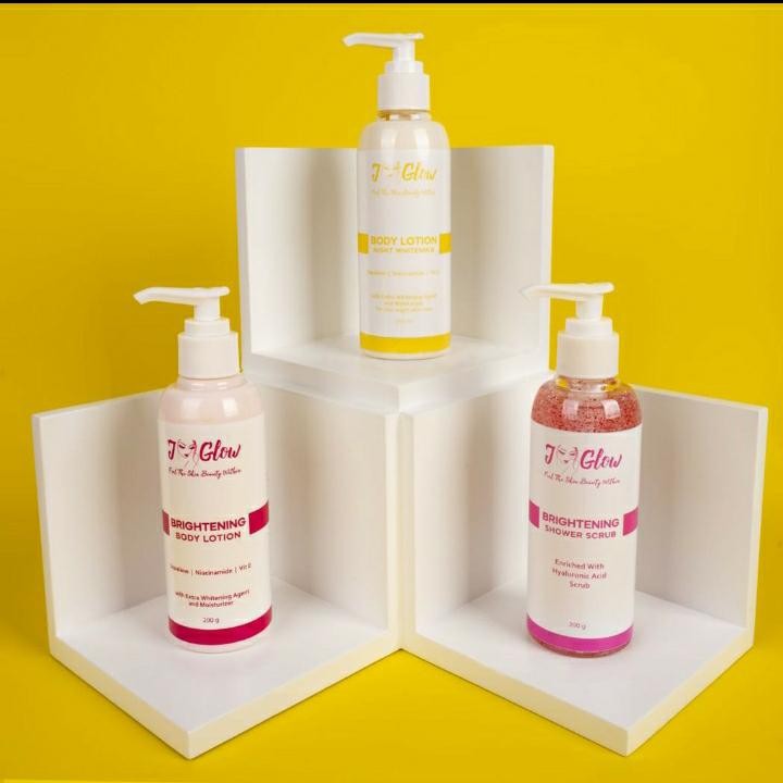 JGLOW Brightening Body Lotion/Body Lotion Night/Brightening Shower Scrub