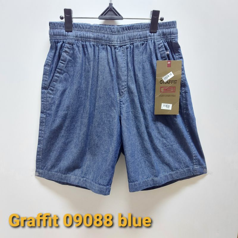 CELANA OLAHRAGA PENDEK GRAFFIT 09088 BLUE ORIGINAL