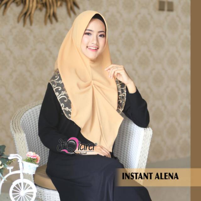 Jilbab hijab kerudung krudung bergo diamond bordir kiri kanan ranpel simpel pet ped busa tipis Insta