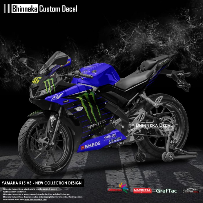 DECAL STICKER R15 V3 MONSTER LIVERY
