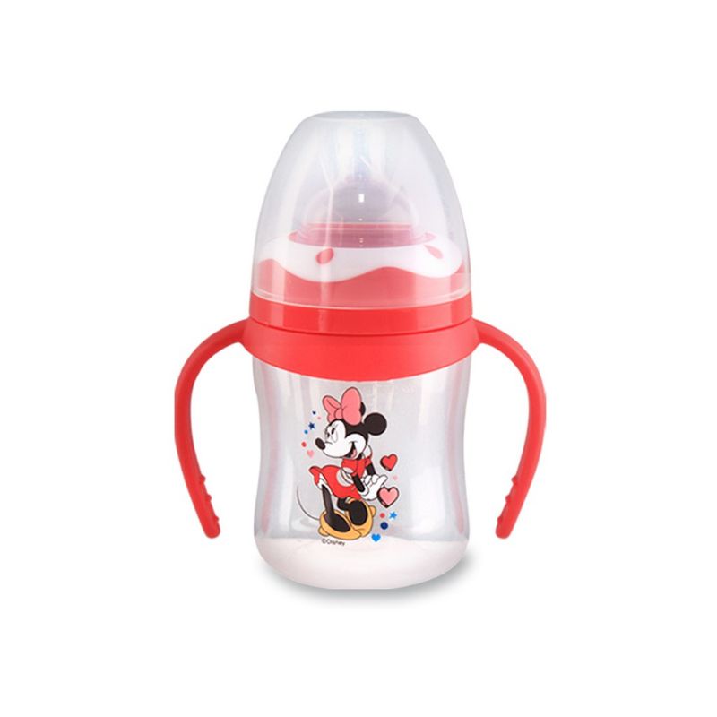 Lusty Bunny Wide Neck Bottle Mikey Minnie With Handle  Lusty Bunny Botol Susu Wide Neck Mikey Minnie