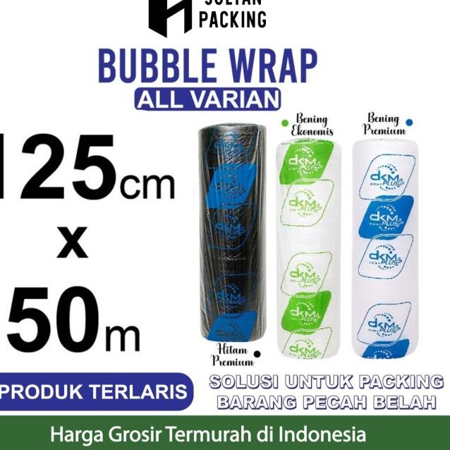 

❂ Plastic Bubble Wrap 125cm x 50m DKM PLUS PREMIUM - Hijau Bening ™