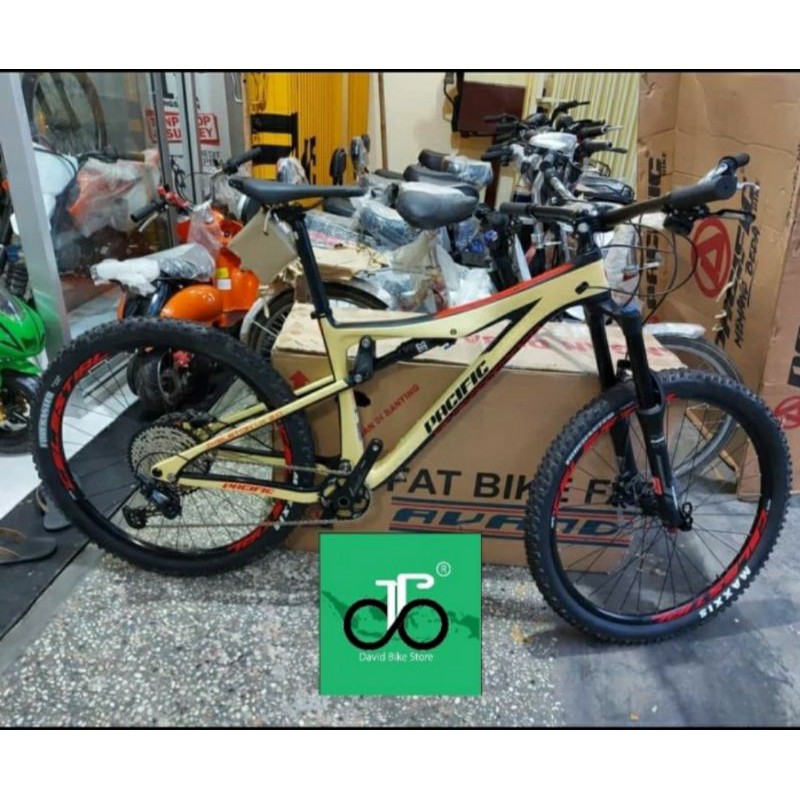 Sepeda MTB 27.5" Dual Suspension Pacific Skeleton LX 2.0 Carbon TERBARU LX2