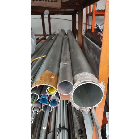 pipa alumunium 38mm  tebal 6mm x 600mm aluminium dural