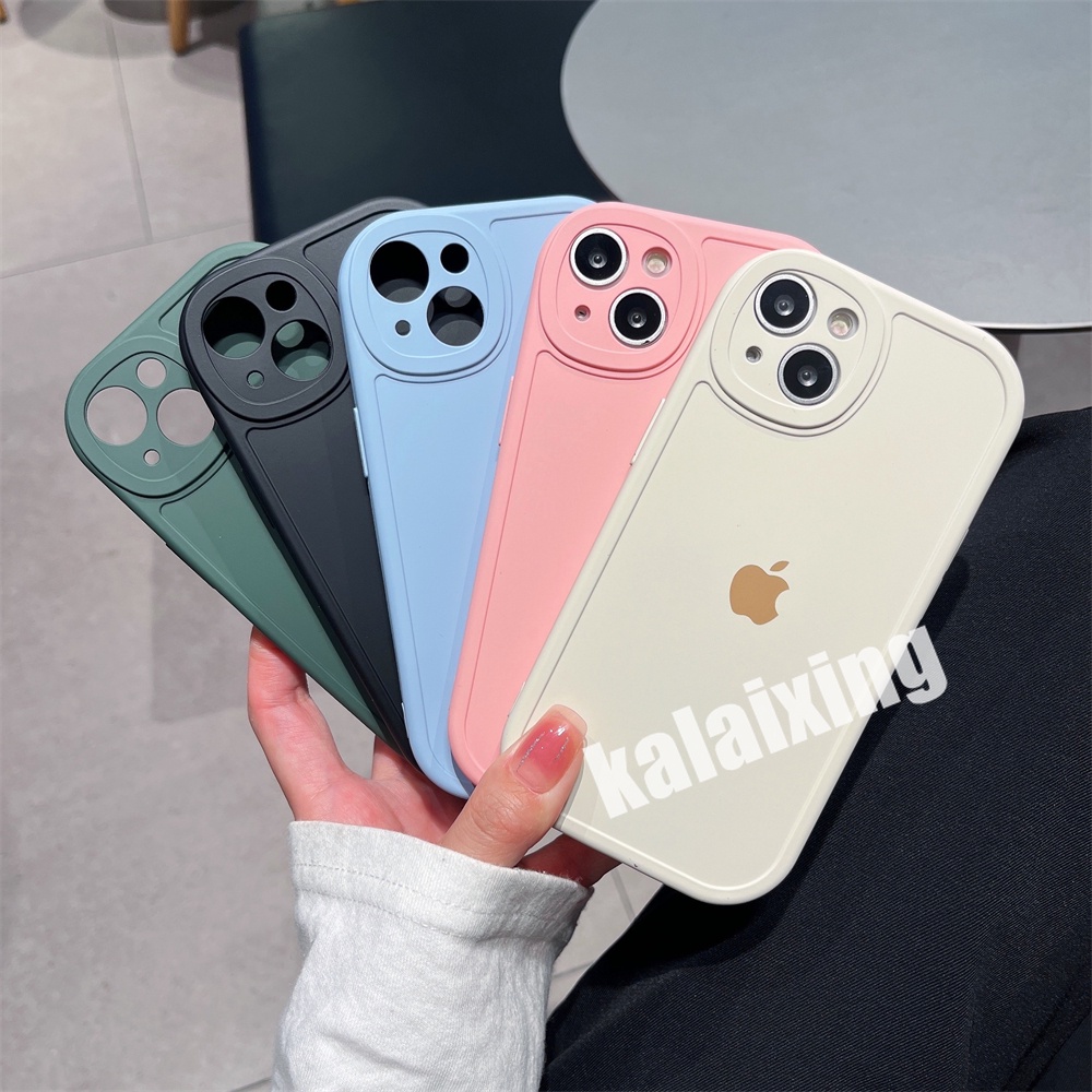 Casing Silikon untuk iPhone 14 / 13 / 12 / 11 Pro MAX X XS MAX XR 7plus 8plus Aksen Velvet