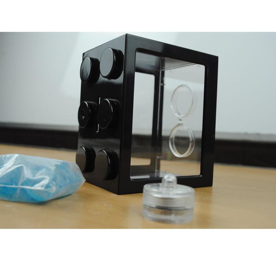 [ART. 986016] LARIS Aquarium Mini Bentuk Lego Terlengkap Lampu LED, Akuarium Ikan Kecil Cupang Murah