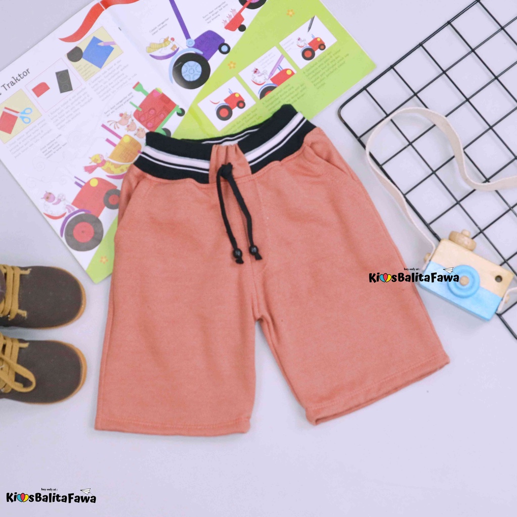 Celana Pendek Polos Bryan uk 1-8 Tahun / EXPORT Quality Bawahan Pendek Polos Anak Laki Perempuan Pants Babycinnamon