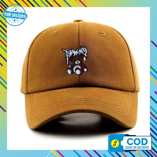 Topi Baseball Motif Bordir Tulisan Bahan Katun Washed Gaya Korea Untuk Wanita Topi Import Cowok Cewe