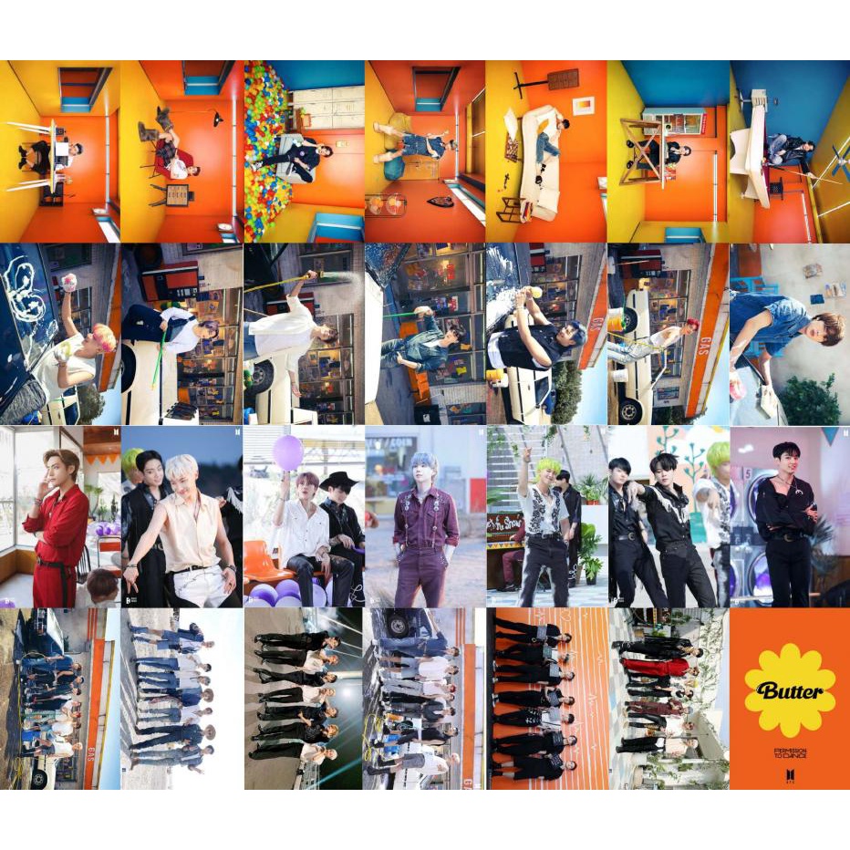 55pcs / set Kartu Foto KPOP BTS Butter Lomo