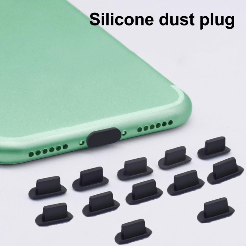 1pc Dust Plugs Universal Bentuk Bulat Bahan Silikon Transparan Anti Debu Untuk Apple Phone