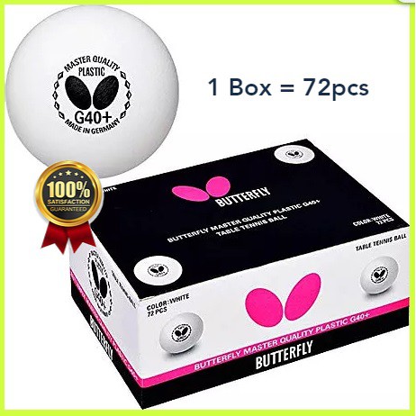 Bola Pingpong Butterfly G40+ Training Master Quality Ball Putih Original Germany Import 72 pcs Murah