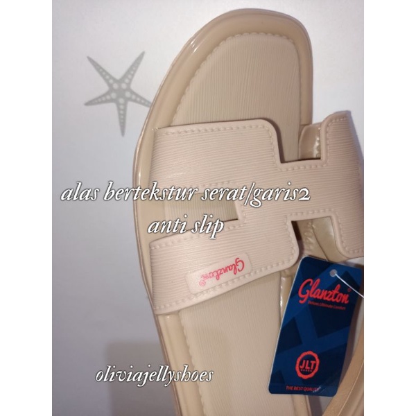 Sandal Jelly selop wanita GLANZTON L1838 Flat-5