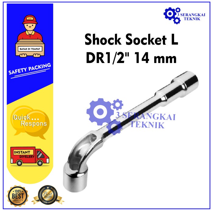 Shock Socket L DR 1/2&quot; Varian shocket