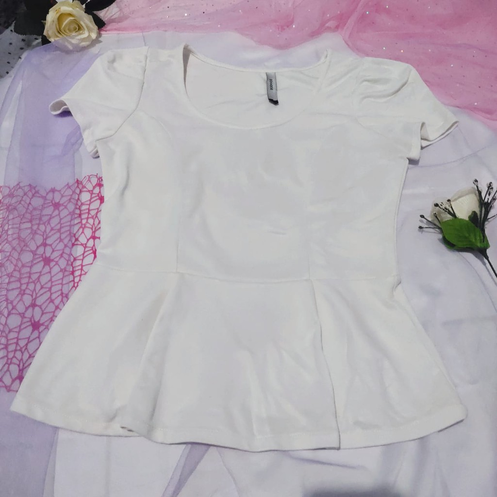 atasan blouse elegant brand sodaice basic warna putih