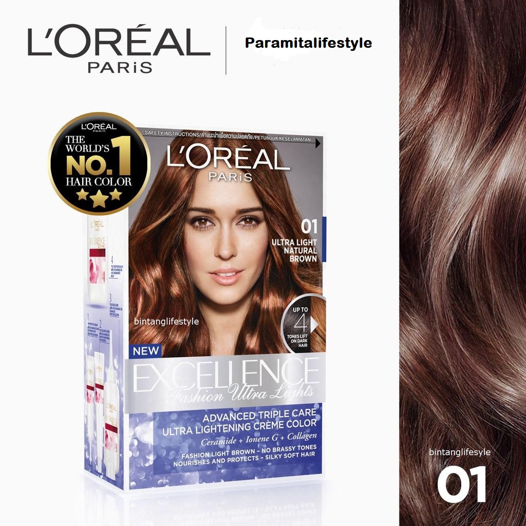 Loreal Excellence Fashion Ultra Lights - 01. Natural Brown