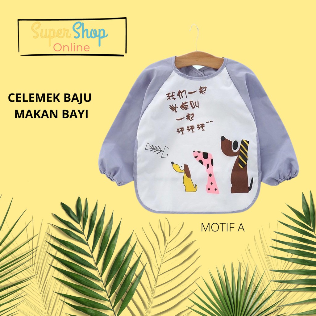 Baju Makan Bayi/Slabber Baju/Celemek Baju Motif Gambar A027 | Shopee