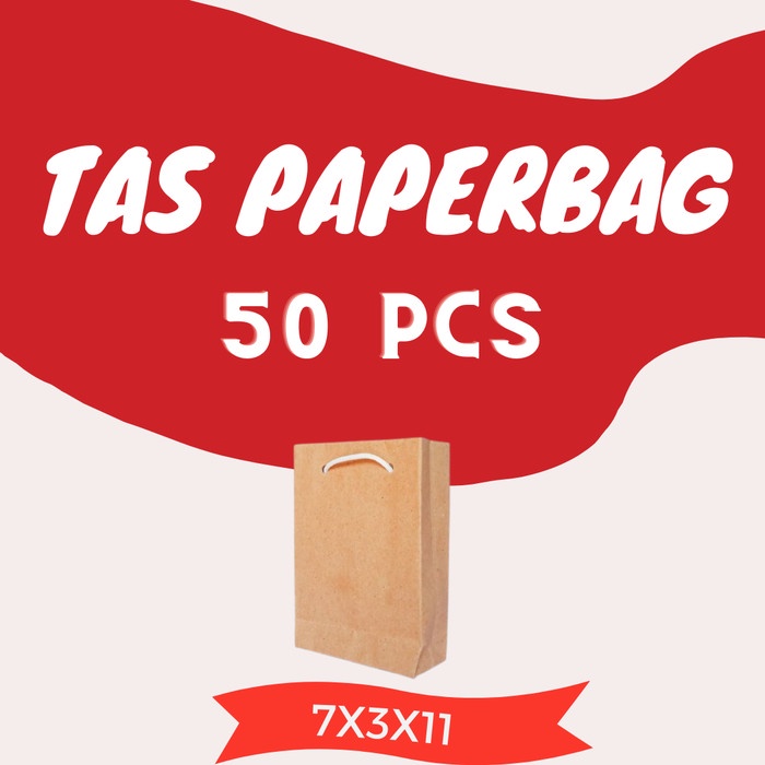 

(TERLARIS) tas kertas polos paperbag paper bag kecil murah 7x3x11 isi 75pcs