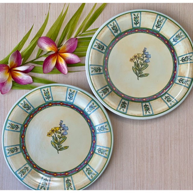 Piring keramik motif vintage Shopee Indonesia