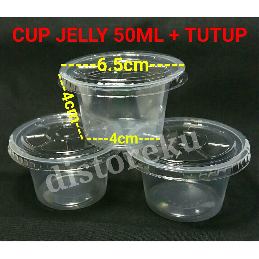 50Pcs CUP JELLY AGAR PUDING BENING gelas plastik es krim