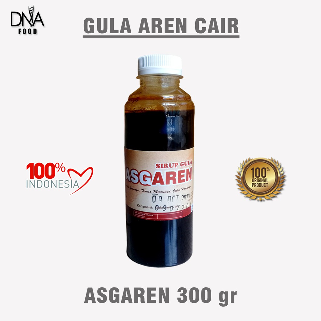

GULA AREN CAIR 100% ALAMI TANPA BAHAN PENGAWET (ASGAREN 300GR)