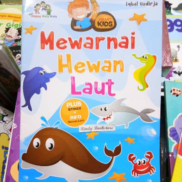 Mewarnai Hewan Laut Plus Stiker Info Hewan Laut Shopee Indonesia