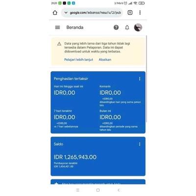 Akun Adsense Only Pin Dan Sudah Po