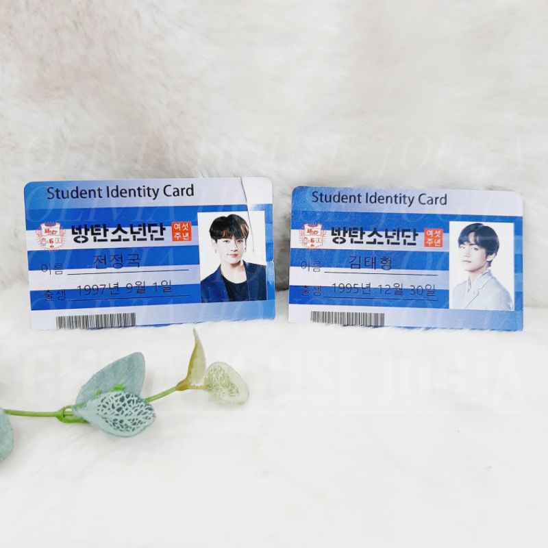 Identity Card Jungkook Identity Card V Photo Card Jungkook Photo Card V
