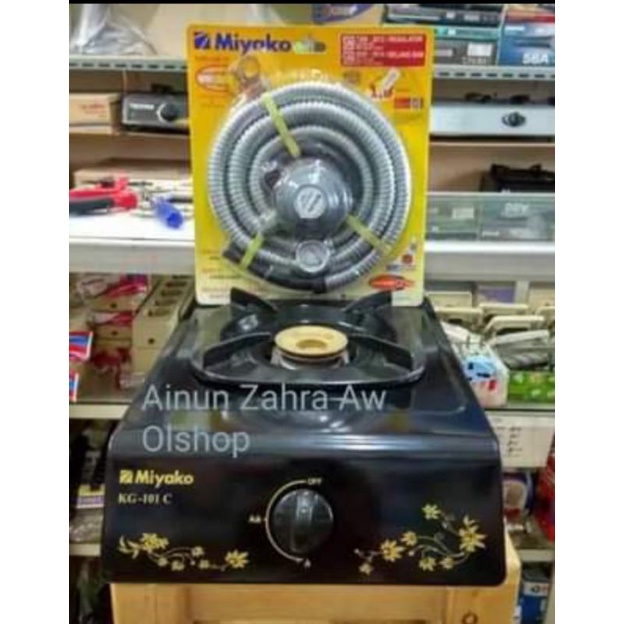 Paket Kompor Gas Miyako + Selang Regulator Miyako