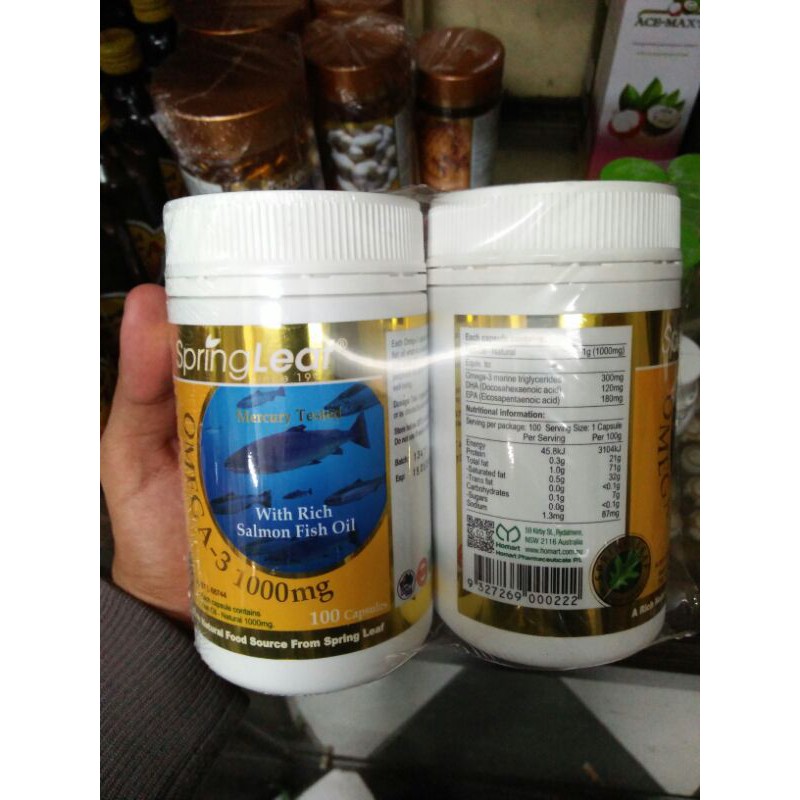 Spring Leaf Omega 3 With Salmon Oil 1000 mg