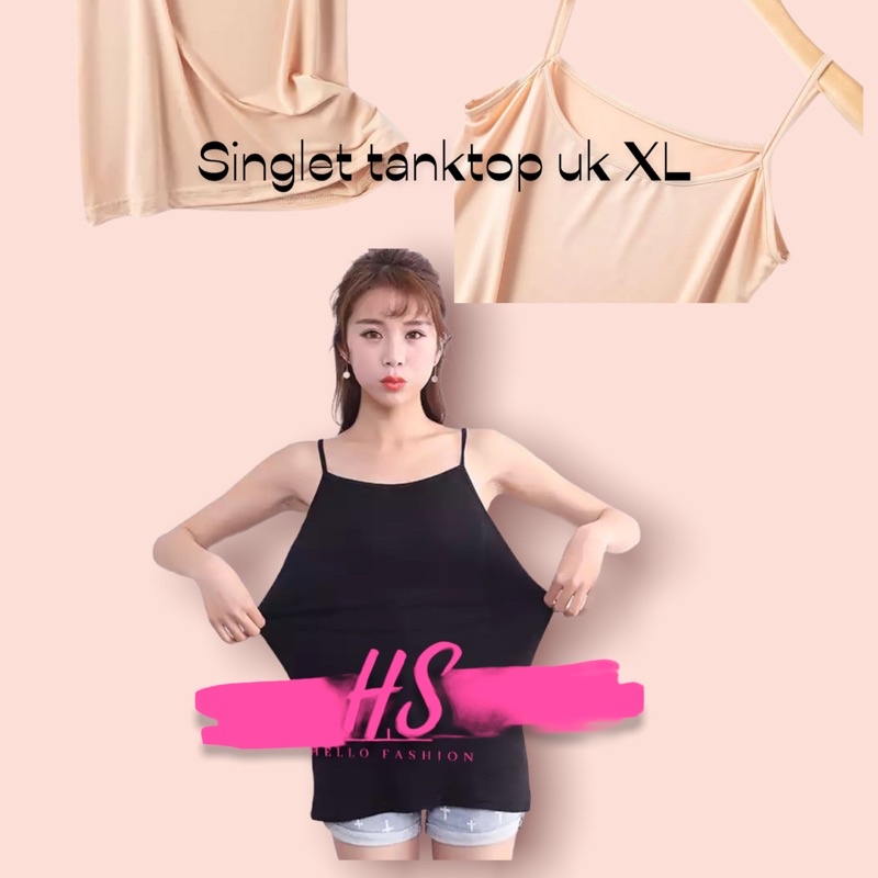 ATASAN SINGLET WANITA POLOS/TANKTOP SINGLET FIT XL