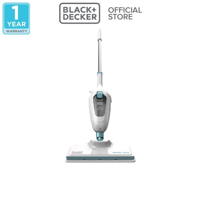 Black+Decker Steam Mop Cleaner Pel Uap 1300W (FSMH13E5-B1)