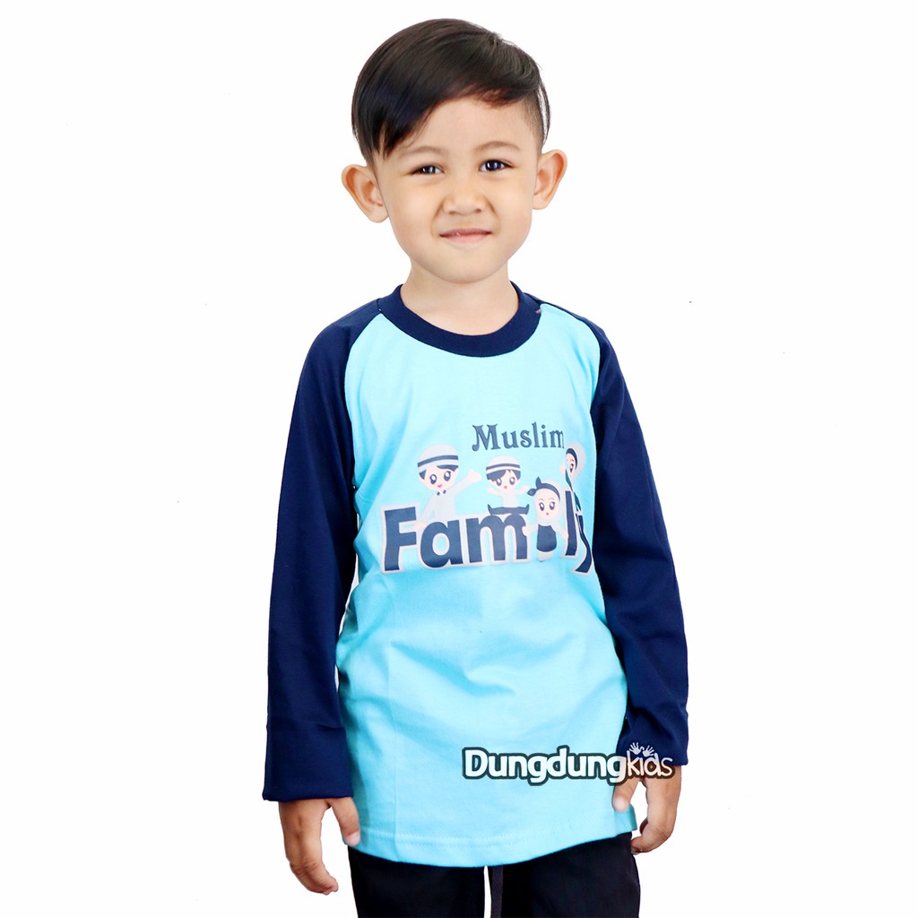 Baju Kaos Anak Muslim Laki Laki Cowok Lengan Panjang Motif Muslim