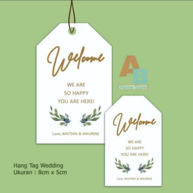 

Souvenir pernikahan welcome / hang tag wedding