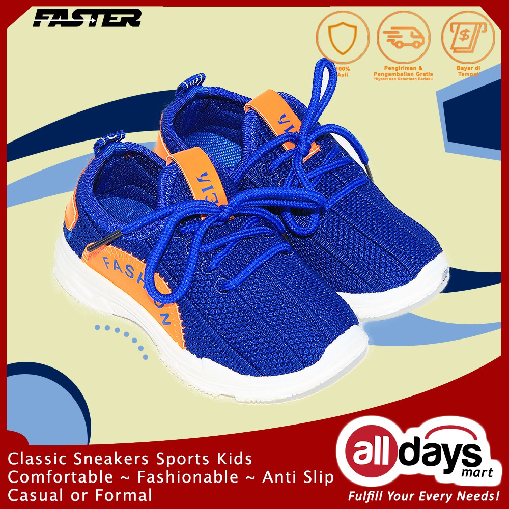 Faster Sepatu Sneakers Sports Anak 1807-1811 Size 26-31