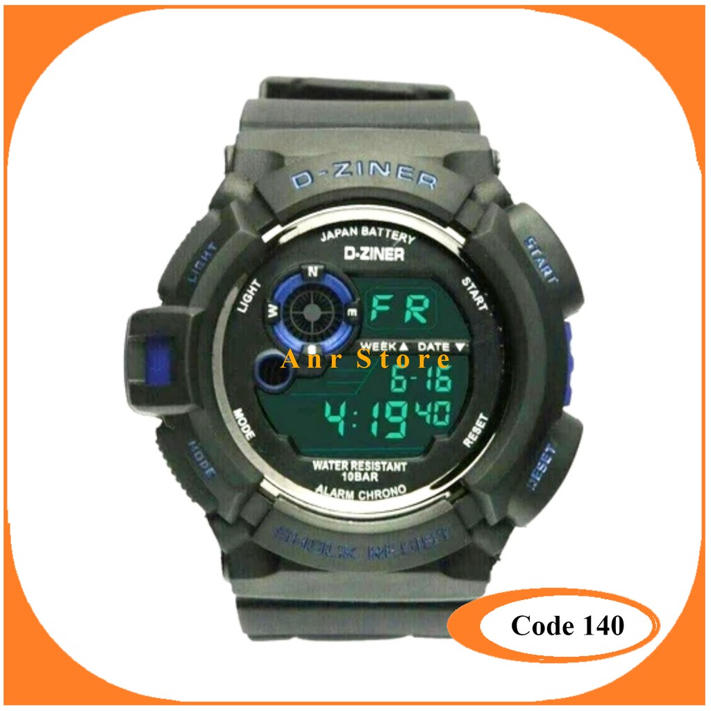 Tali Jam Tangan D-Ziner D Ziner DZiner 8016 Rubber Strap Watch