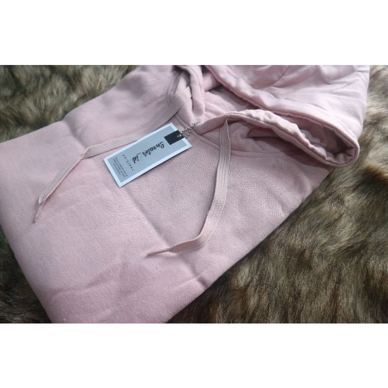 SWEATER_ID Hoodie Jumper Polos Fleece Dusty Pink Polos Pria Wanita Kekinian