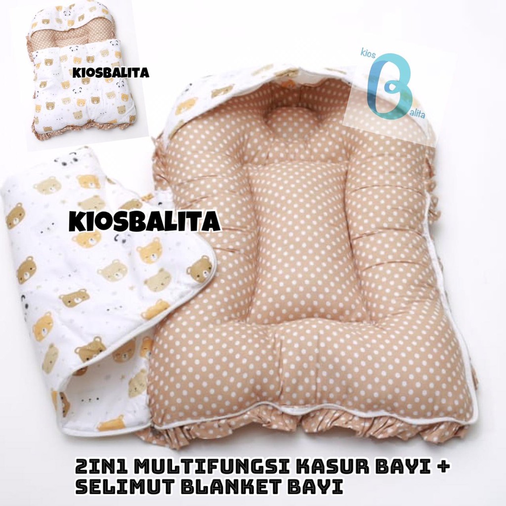 KASUR BAYI SLEEPINGBAG SELIMUT BAYI TOPI / SLEEPING BAG RESLETING KASUR BAYI TERMURAH