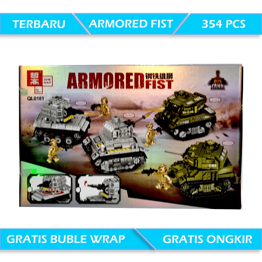 The Guardian Tracked Tank  ARMORED FIST TANK NANO BLOCK BRICK