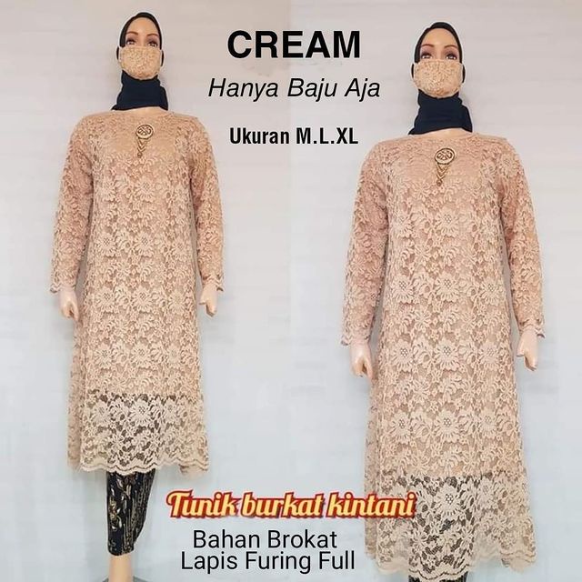 Baru !!! BAJU Kebaya SABYAN Kebaya Brukat bukan Setelan Kebaya Brokat Warna Abu Marun Pink NAVY CREM