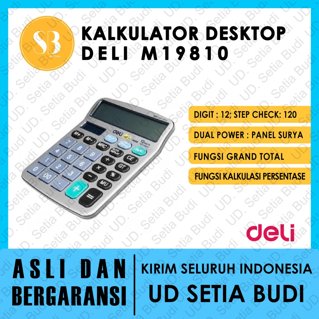 Kalkulator Desktop Deli M19810 asli dan bergaransi